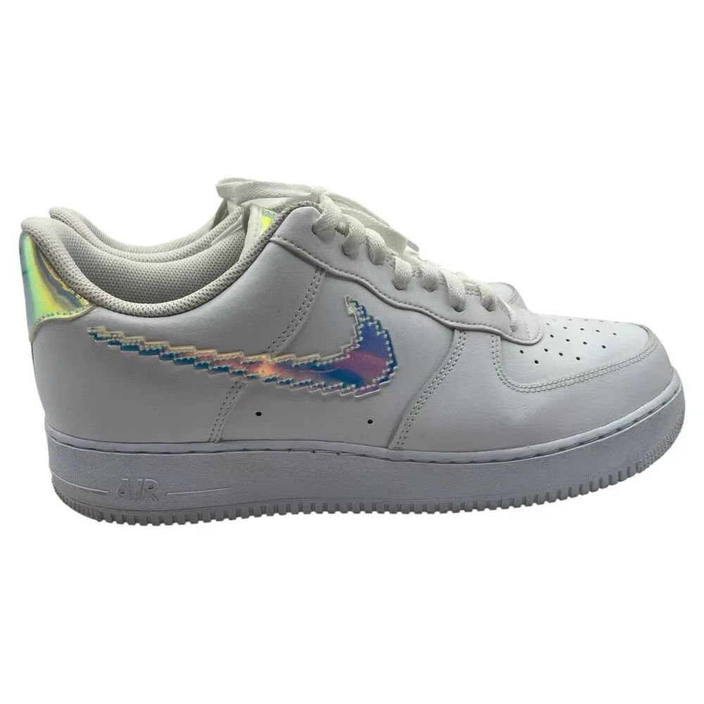 Nike Air Force 1 Low Iridescent Pixel White Multicolor CV1699-100 Men's Size 13